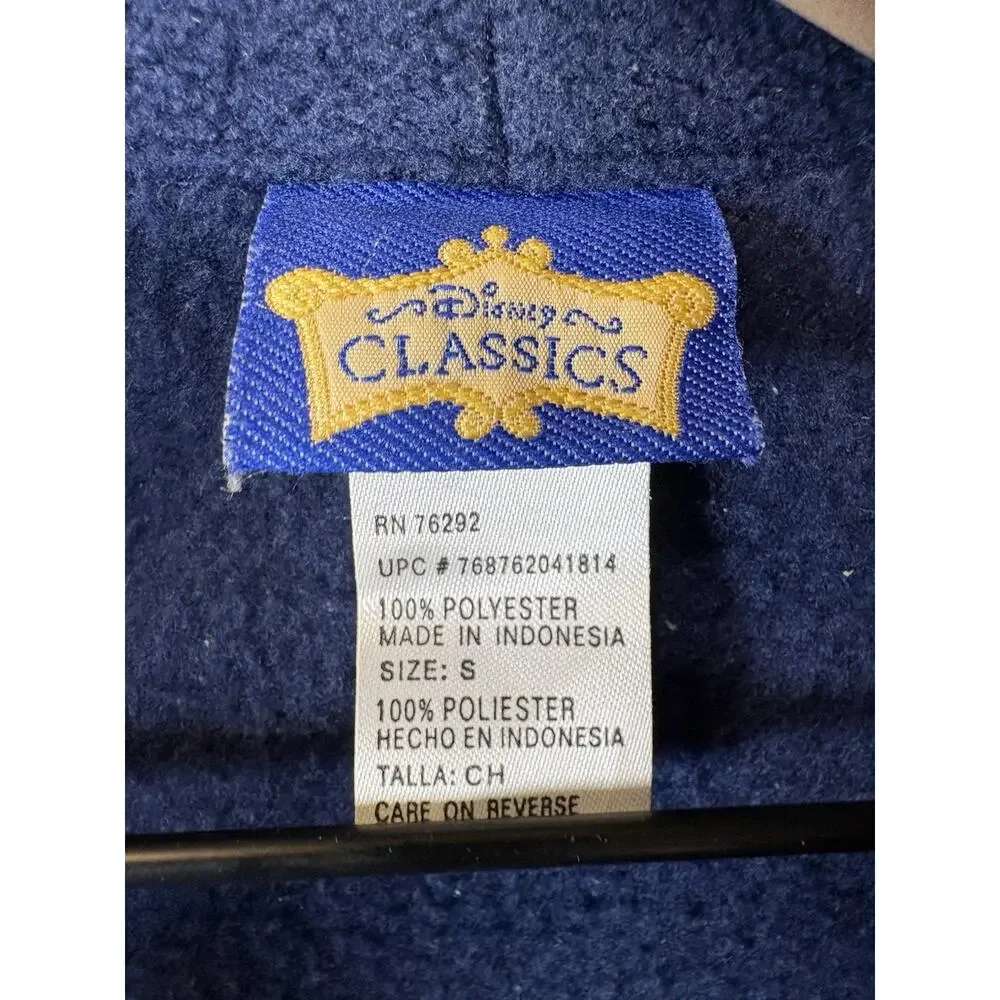 Disney Classics Dopey Bath Robe Fleece Navy Blue Small Snow White Plush Belt - Picture 4 of 7